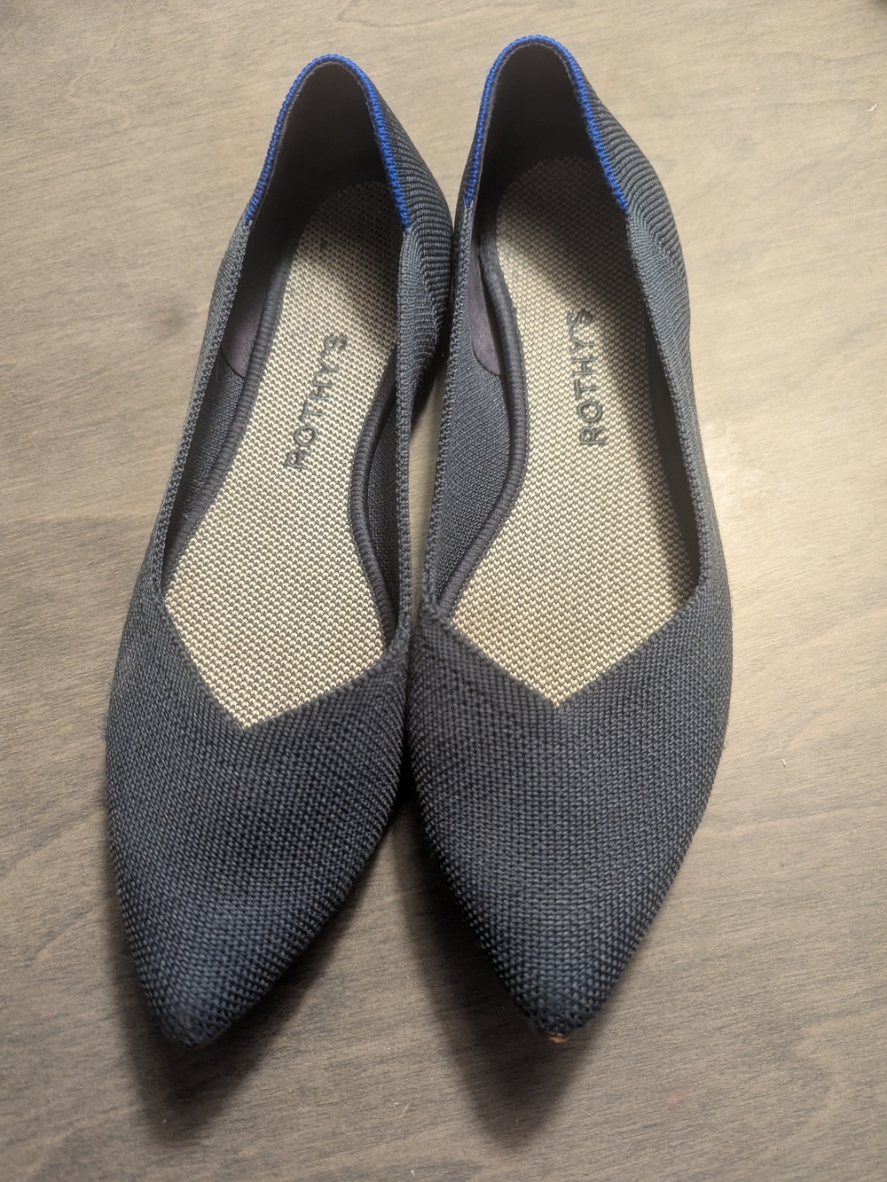 Rothy's The Point Flats  Navy Blue  Size 8